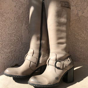 Born Natasha knee-high boots taupe 7.5 M/W